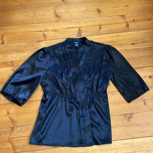 Gorgeous Bob Mackie blouse. Lovely details with pleated top &  gathered waist